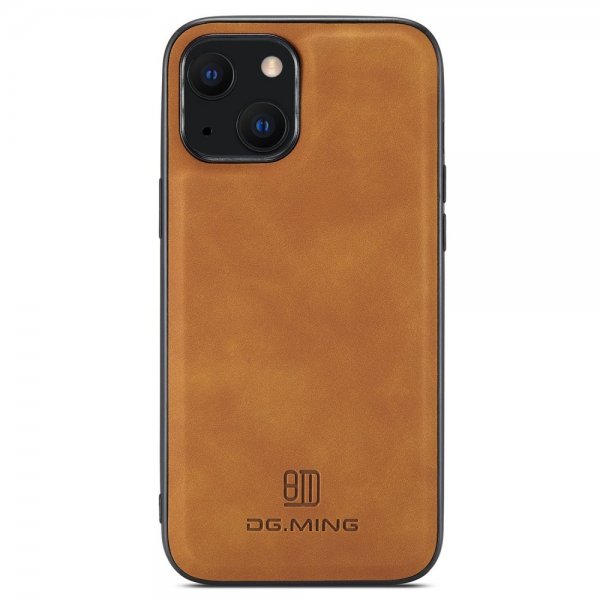 Dg.Ming iPhone 15 -suojakuori, M1-sarja, irrotettava korttipidike, ruskea