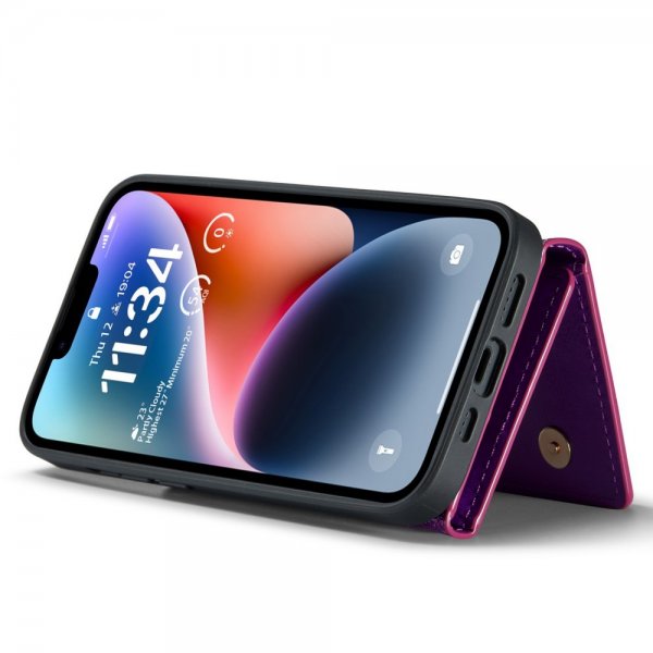 Dg.Ming iPhone 15 -suojakuori M3 Series irrotettava korttikotelo Glitter Violetti