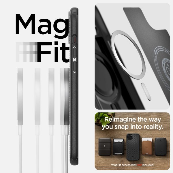Spigen iPhone 15 Suojakuori Mag Armor MagFit Matte Black