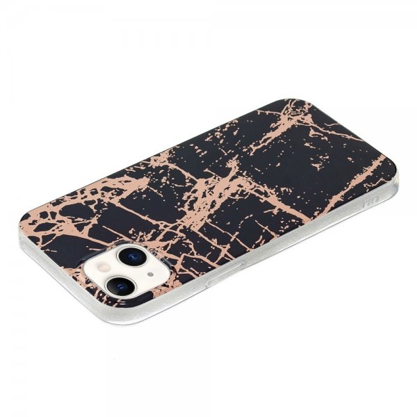 iPhone 15 Kuori Marmorikuvio Musta