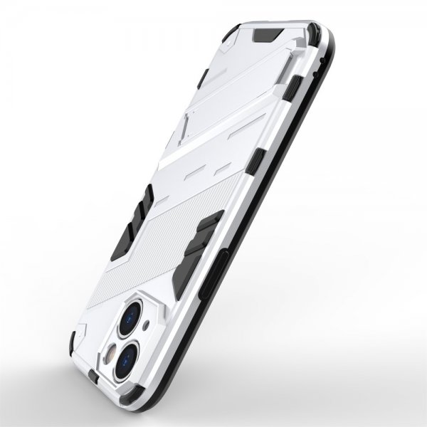 iPhone 15 -kotelo jalustalla, valkoinen