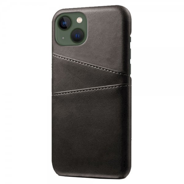 iPhone 15 -kuori, jossa kaksi korttipaikkaa, musta