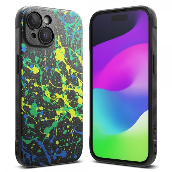 Ringke iPhone 15 -kuori Onyx Design Action Painting