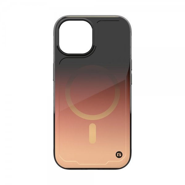 Clckr iPhone 15 -kuori Onyx MagSafe Copper