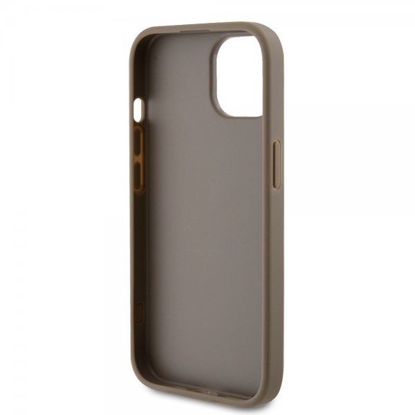 Guess iPhone 15 Kuoret Perforoitu Glitter Ruskea