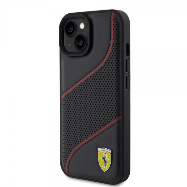 Ferrari iPhone 15 Kuoret Rei'itetty Musta