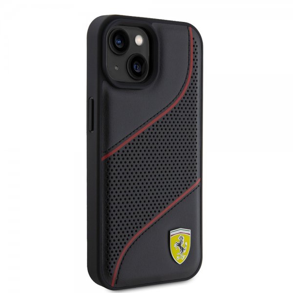 Ferrari iPhone 15 Kuoret Rei'itetty Musta