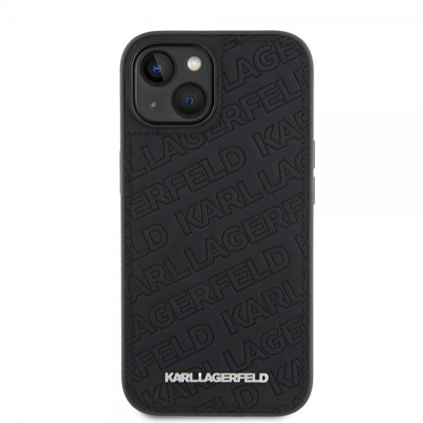 Karl Lagerfeld iPhone 15 Suojakuori Quilted K Pattern Musta