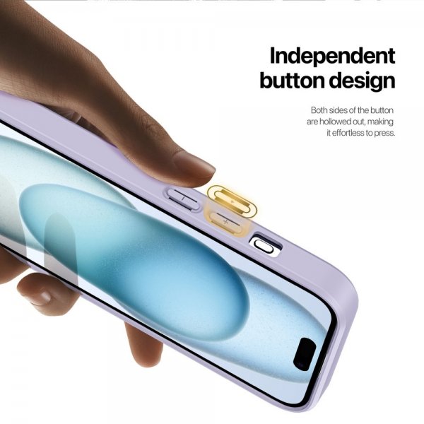 Dux Ducis iPhone 15 -kuori, Rafi II Series, MagSafe, violetti