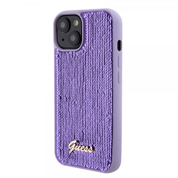 Guess iPhone 15 Suojakuori Sequin Violetti