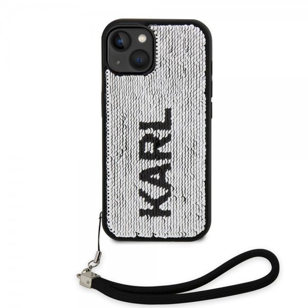 Karl Lagerfeld iPhone 15 -kuori Sequin, musta