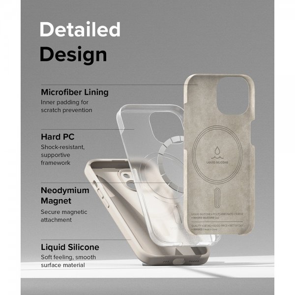 Ringke iPhone 15 Silicone Magnetic Stone -suojakuori