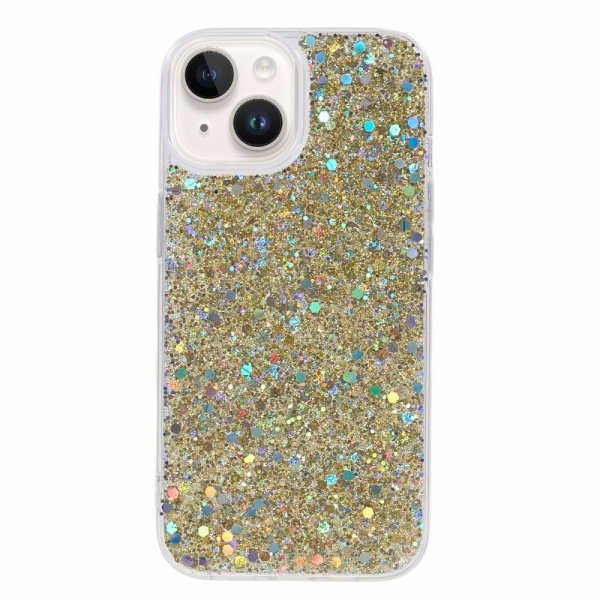 Nordic Covers iPhone 15 -kuori, Sparkle Series, sitriininkulta