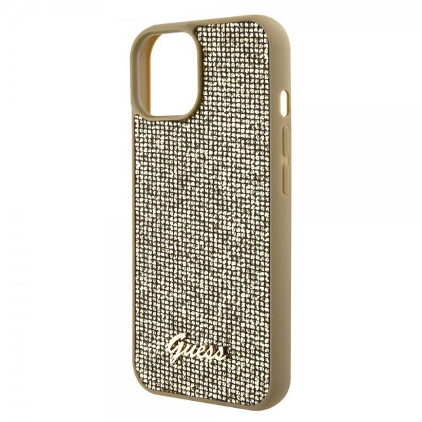 Guess iPhone 15 Suojakuori Square Mirror Kulta