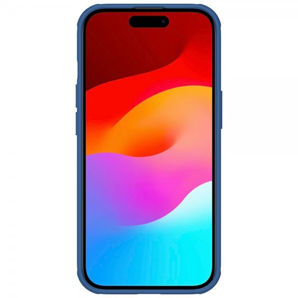 Nillkin iPhone 15 Super Frosted Shield Pro -kuori, sininen
