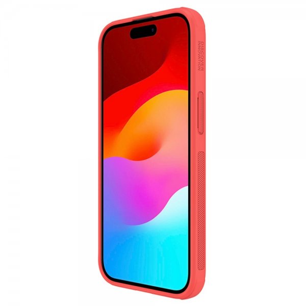 Nillkin iPhone 15 -suojakuori Super Frosted Shield Pro, punainen