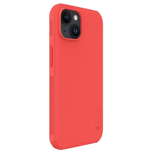 Nillkin iPhone 15 -suojakuori Super Frosted Shield Pro, punainen