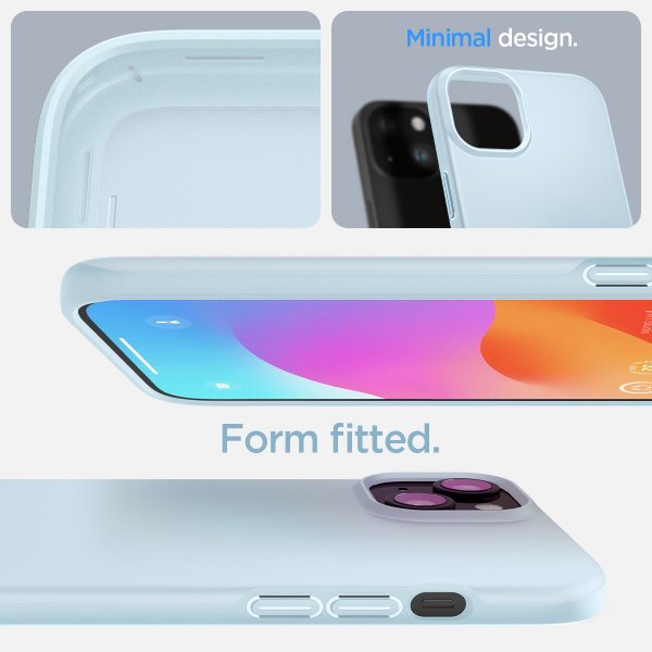 Spigen iPhone 15 Thin Fit -kuori, Mute Blue