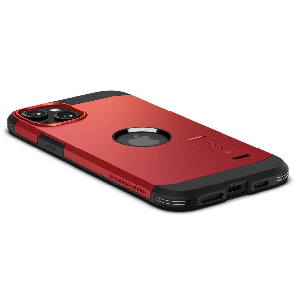 Spigen iPhone 15 Suojakuori Tough Armor MagFit Punainen