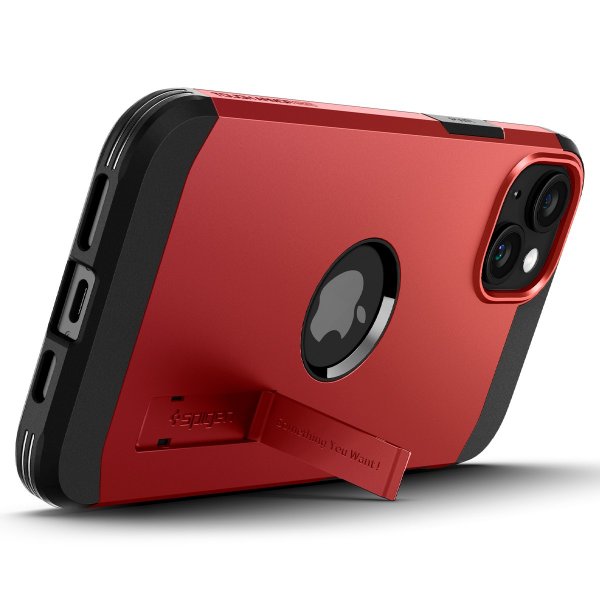 Spigen iPhone 15 Suojakuori Tough Armor MagFit Punainen