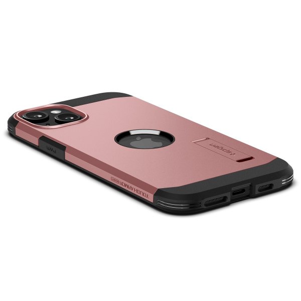 Spigen iPhone 15 -kuori Tough Armor MagFit Rose Gold