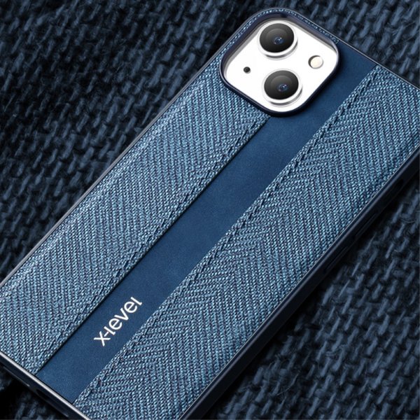 X-Level iPhone 15 Kuoret Kangaskuvio Ruskea