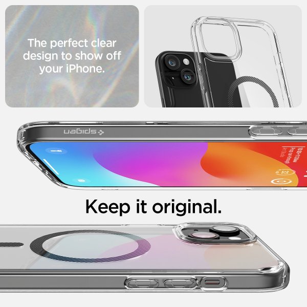 Spigen iPhone 15 Suojakuori Ultra Hybrid MagFit Carbon Fiber