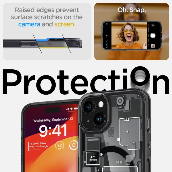 Spigen iPhone 15 -suojakuori Ultra Hybrid MagFit Zero One