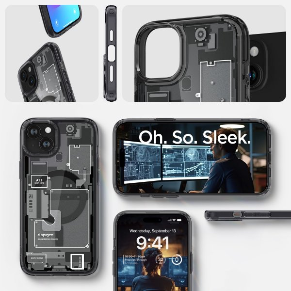 Spigen iPhone 15 -suojakuori Ultra Hybrid MagFit Zero One