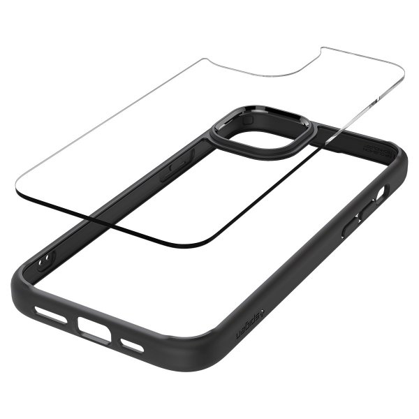 Spigen iPhone 15 -suojakuori Ultra Hybrid Matte, mattamusta