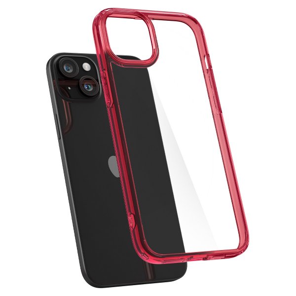 Spigen iPhone 15 -kuori, Ultra Hybrid, Red Crystal