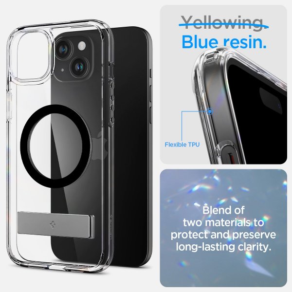 Spigen iPhone 15 Ultra Hybrid S MagFit -kuori, musta