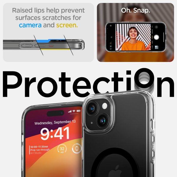 Spigen iPhone 15 Ultra Hybrid S MagFit -kuori, musta
