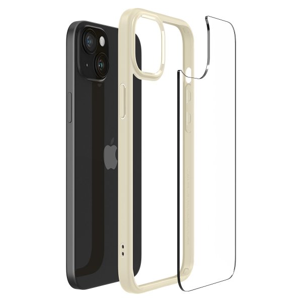 Spigen iPhone 15 -kuori, Ultra Hybrid, Mute Beige