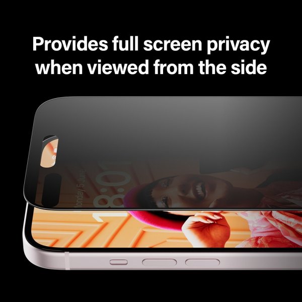 PanzerGlass iPhone 15 Näytönsuoja Ultra-Wide Fit Privacy EasyAligner