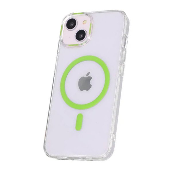 iPhone 15 -kuori, TPU, MagSafe, vihreä
