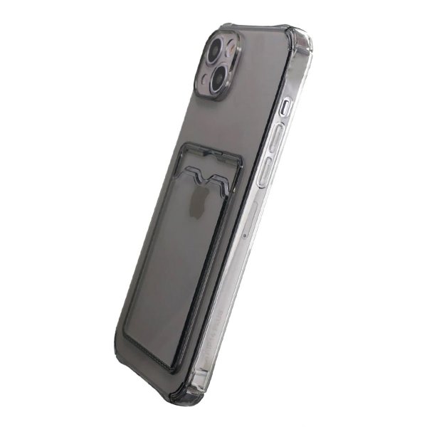 iPhone 15 Kuoret Korttipidike Iskunkestävä Musta
