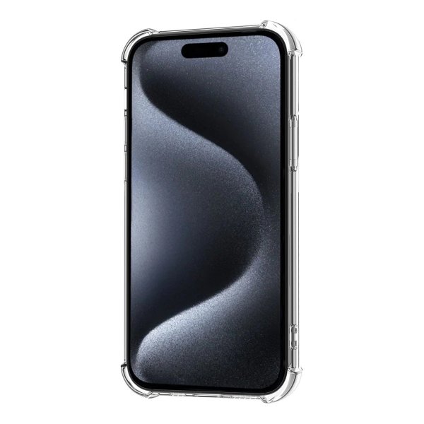 iPhone 15 Kuori Korttiteline Iskunkestävä Läpinäkyvä