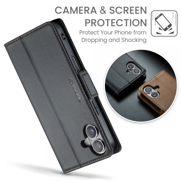 CaseMe iPhone 16 -suojakotelo 023 Series Musta