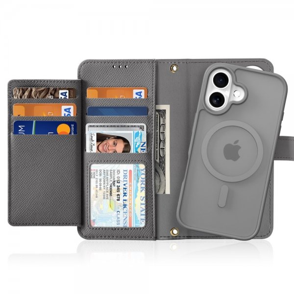 Dux Ducis iPhone 16 -kotelo 2-in-1 Lawa Series MagSafe harmaa