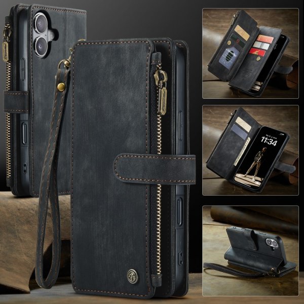CaseMe iPhone 16 C30-sarjan suojakotelo, musta