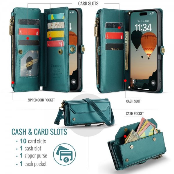 CaseMe iPhone 16 -kotelo C36-sarja Vihreä