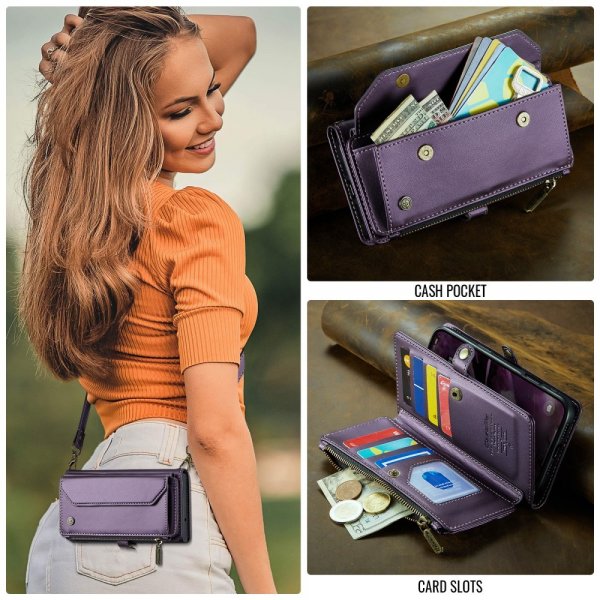 CaseMe iPhone 16 C36 Series violetti suojakotelo