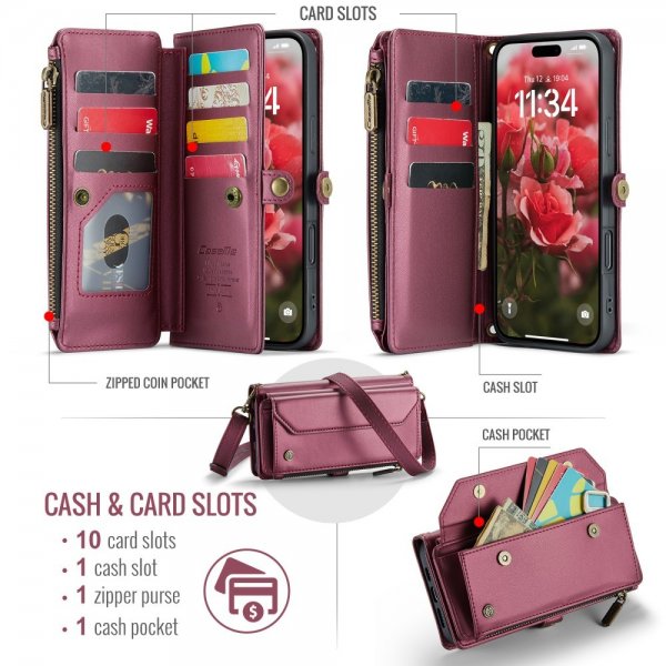 CaseMe iPhone 16 Suojakotelo C36 Series Punainen