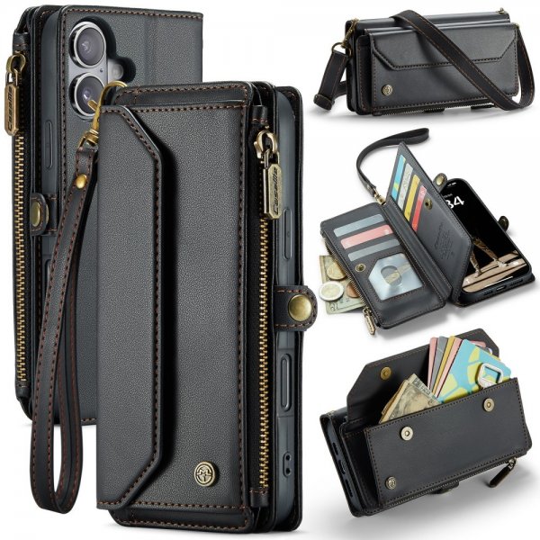 CaseMe iPhone 16 -suojakotelo C36 Series, musta