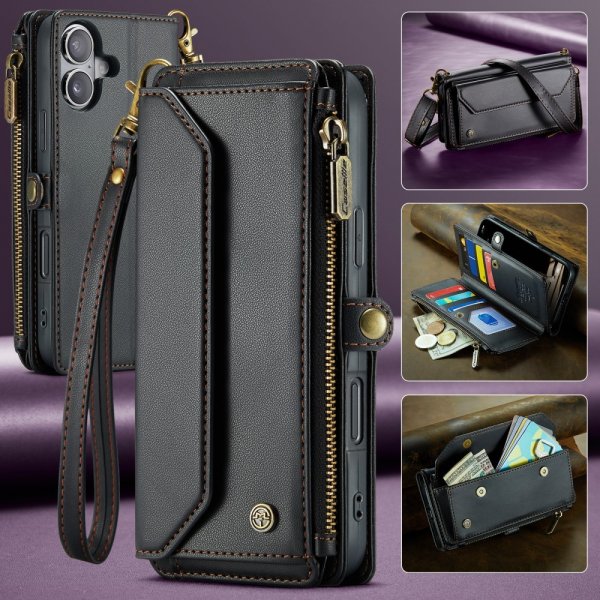 CaseMe iPhone 16 -suojakotelo C36 Series, musta