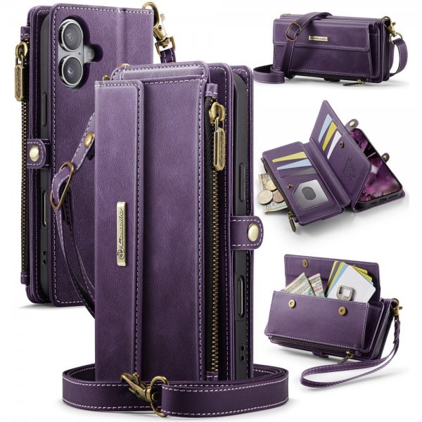 CaseMe iPhone 16 -suojakotelo C39-sarja violetti
