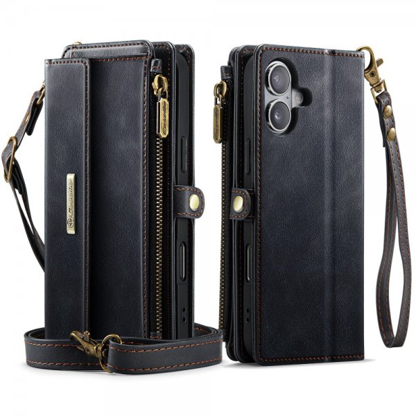 CaseMe iPhone 16 -suojakotelo C39 Series, musta