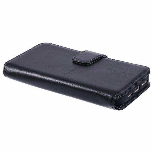 Nordic Covers iPhone 16 Essential Leather -kotelo Raven Black