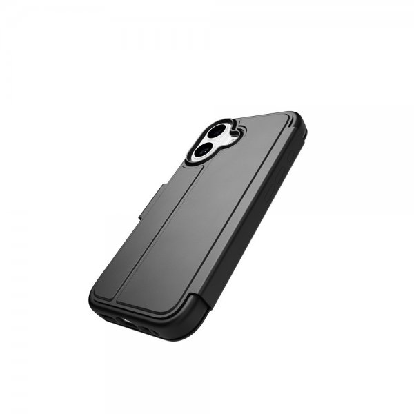 Tech21 iPhone 16 EvoLite Wallet -suojakotelo, musta